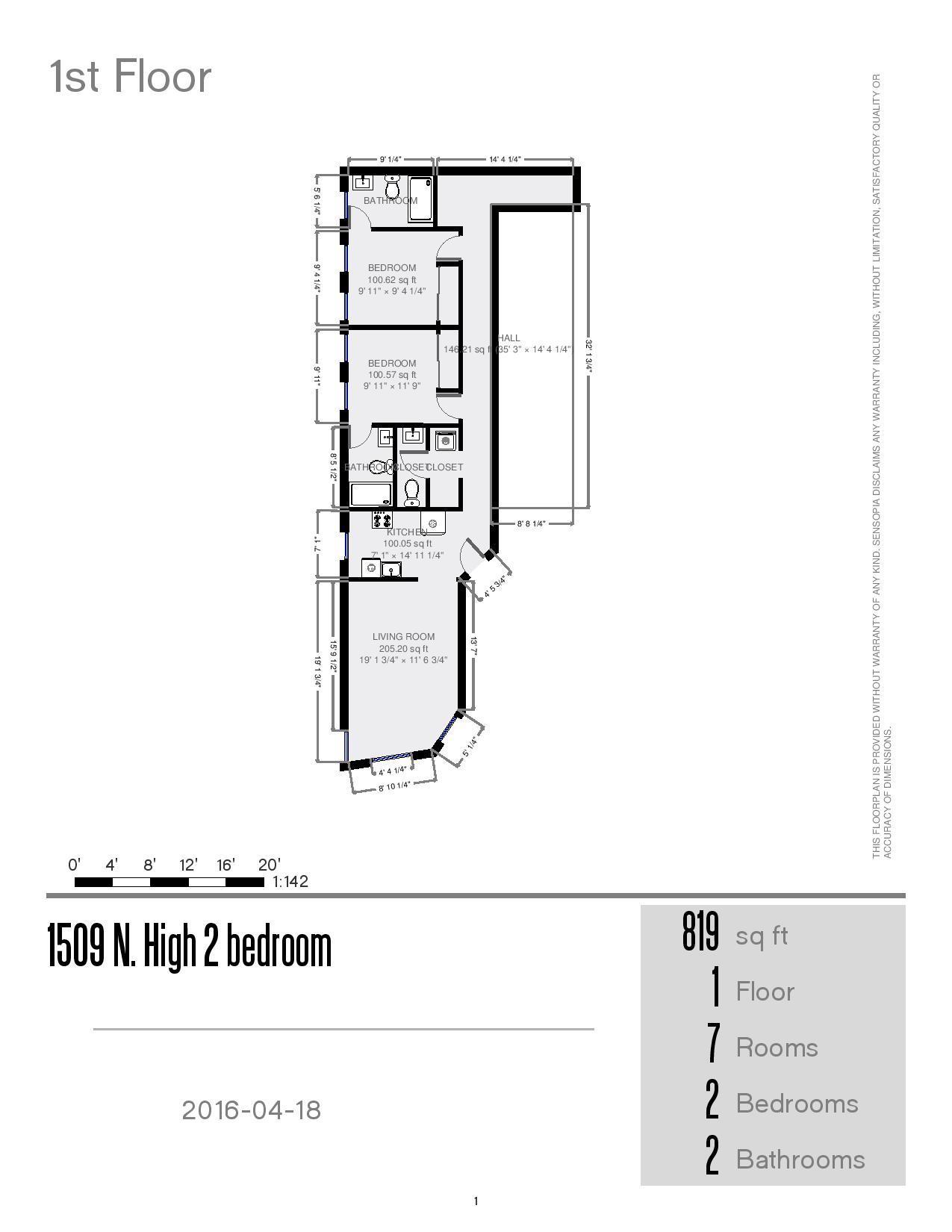 1509-1513 N. High St. - Floor Plan