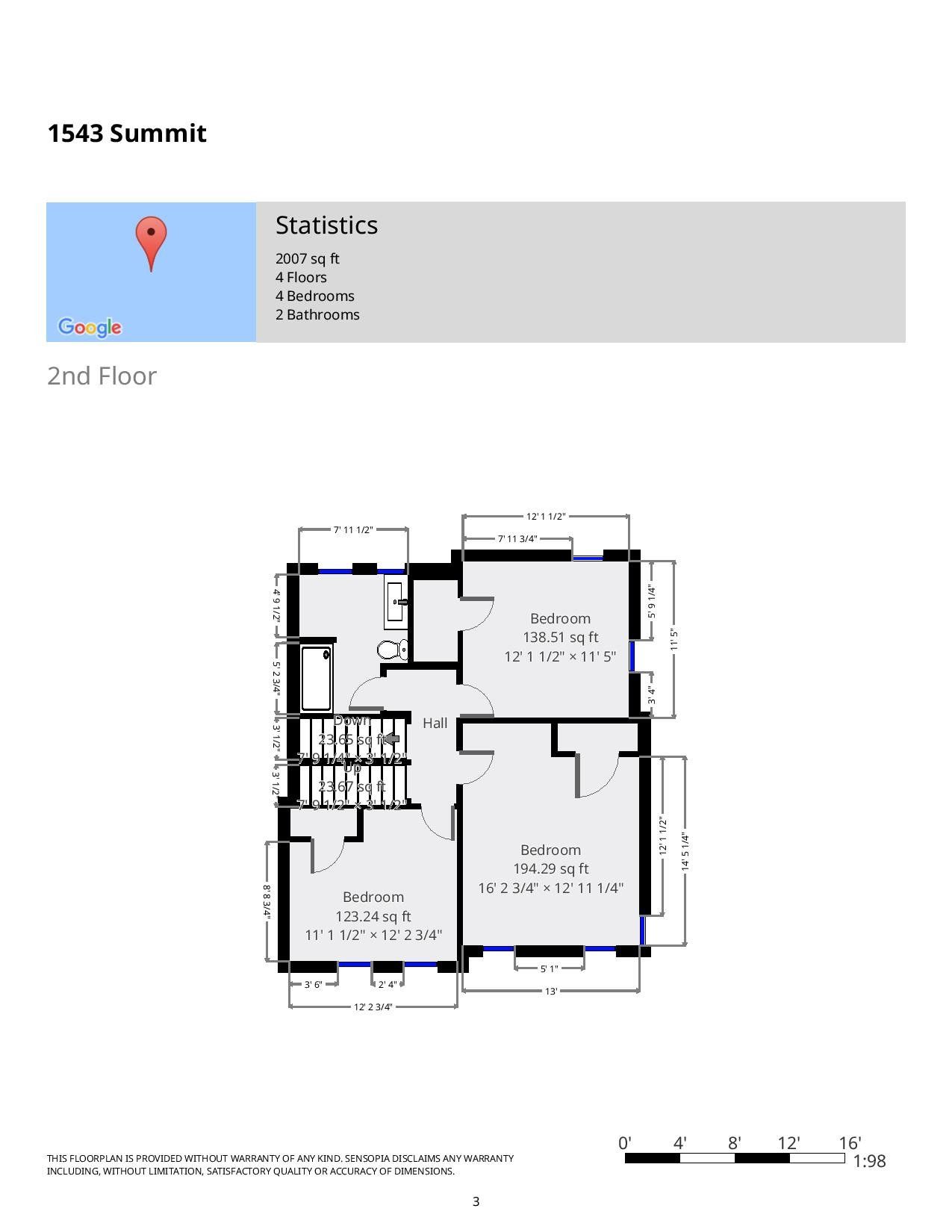 1543 Summit Street - Floor Plan 02