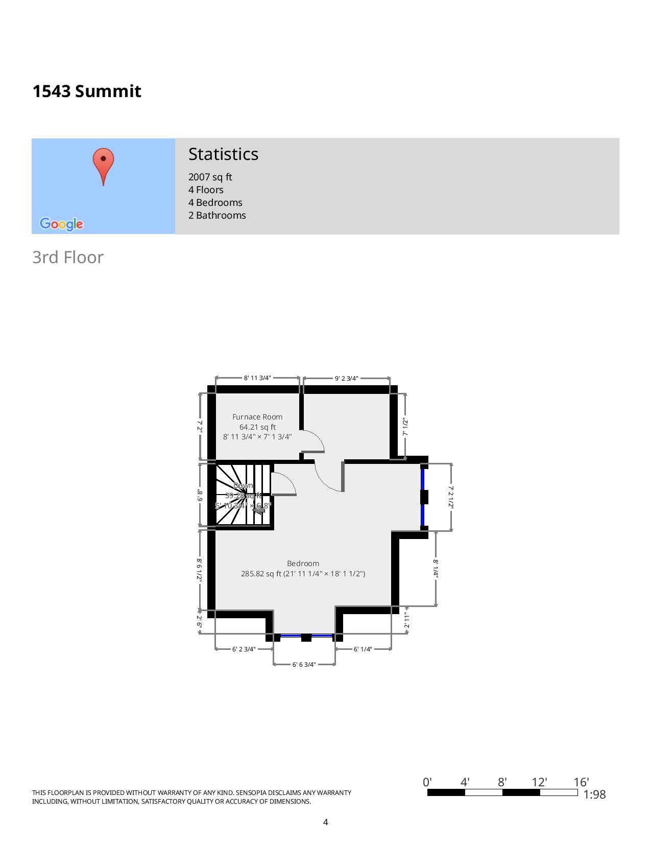 1543 Summit Street - Floor Plan 01
