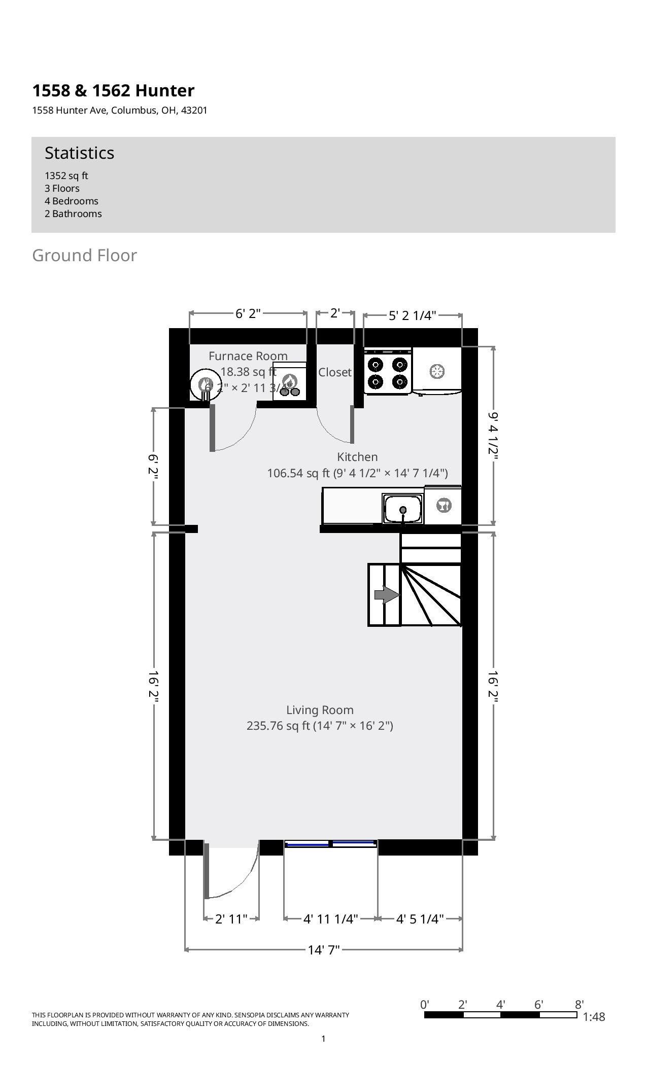 1556 - 1562 Hunter Ave floor plan 1