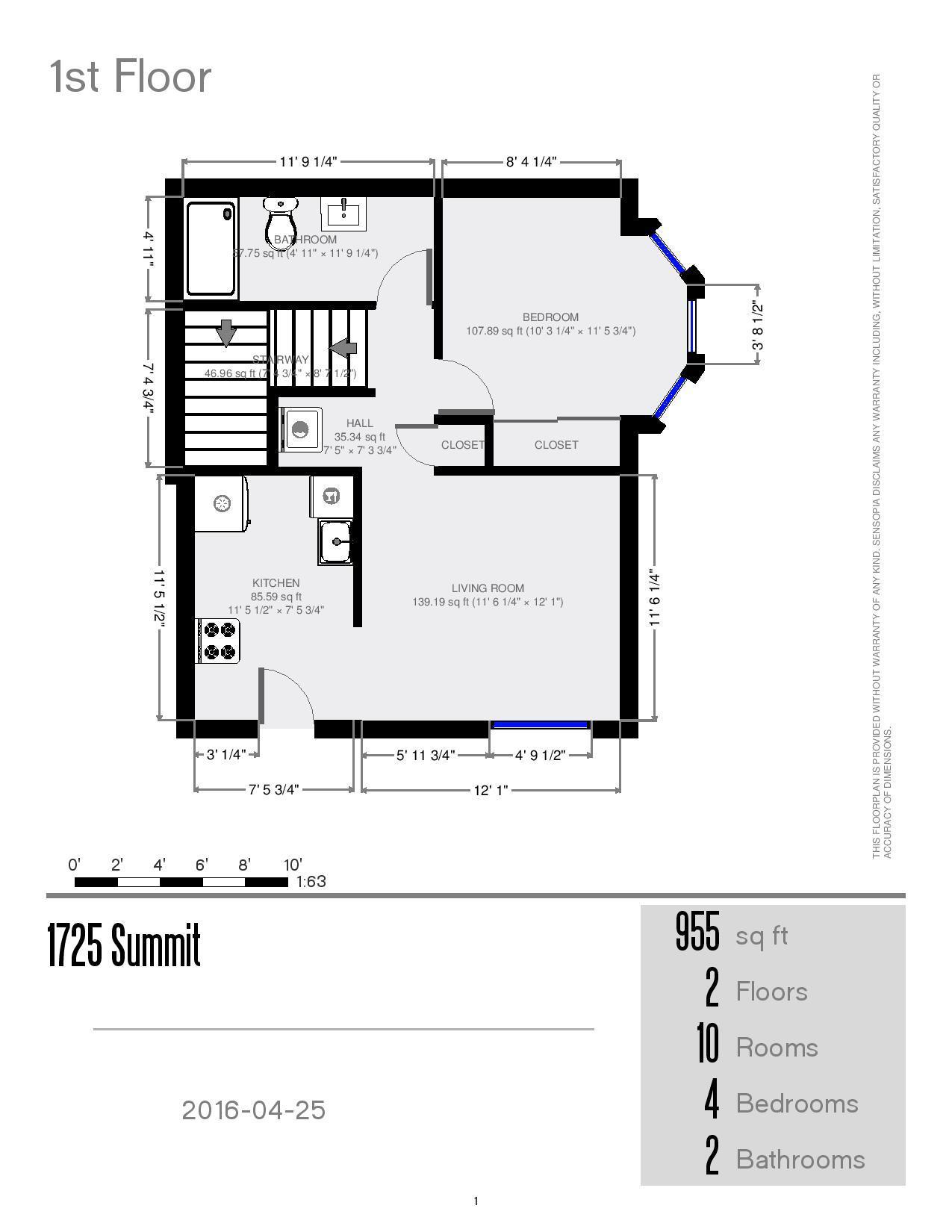 1725 Summit St. - Floor Plan 02