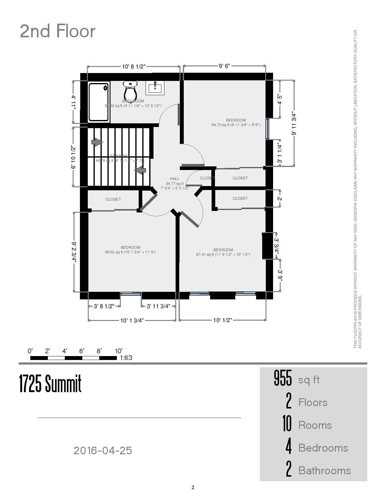 1725 Summit St. - Floor Plan 01