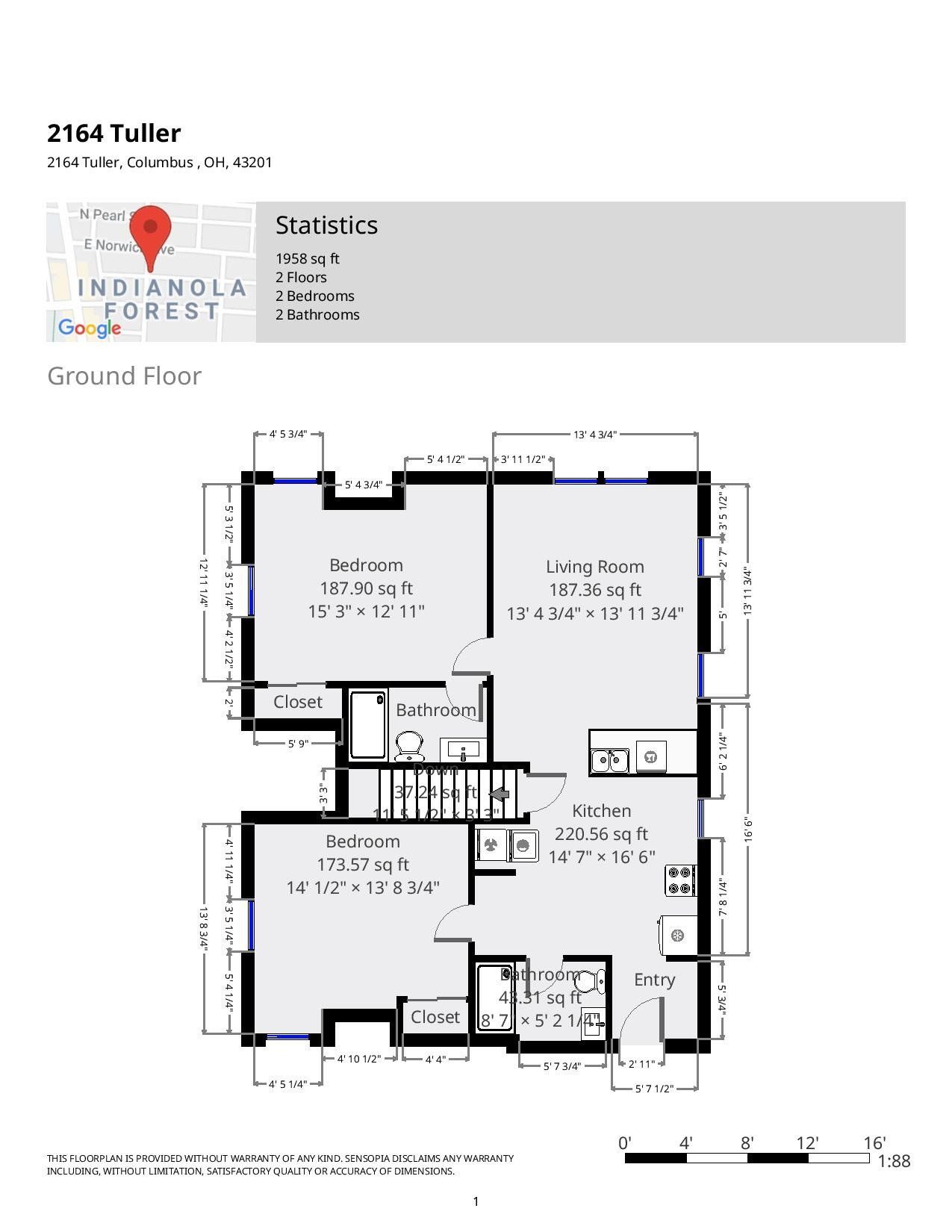 2164 Tuller St. - Floor Plan