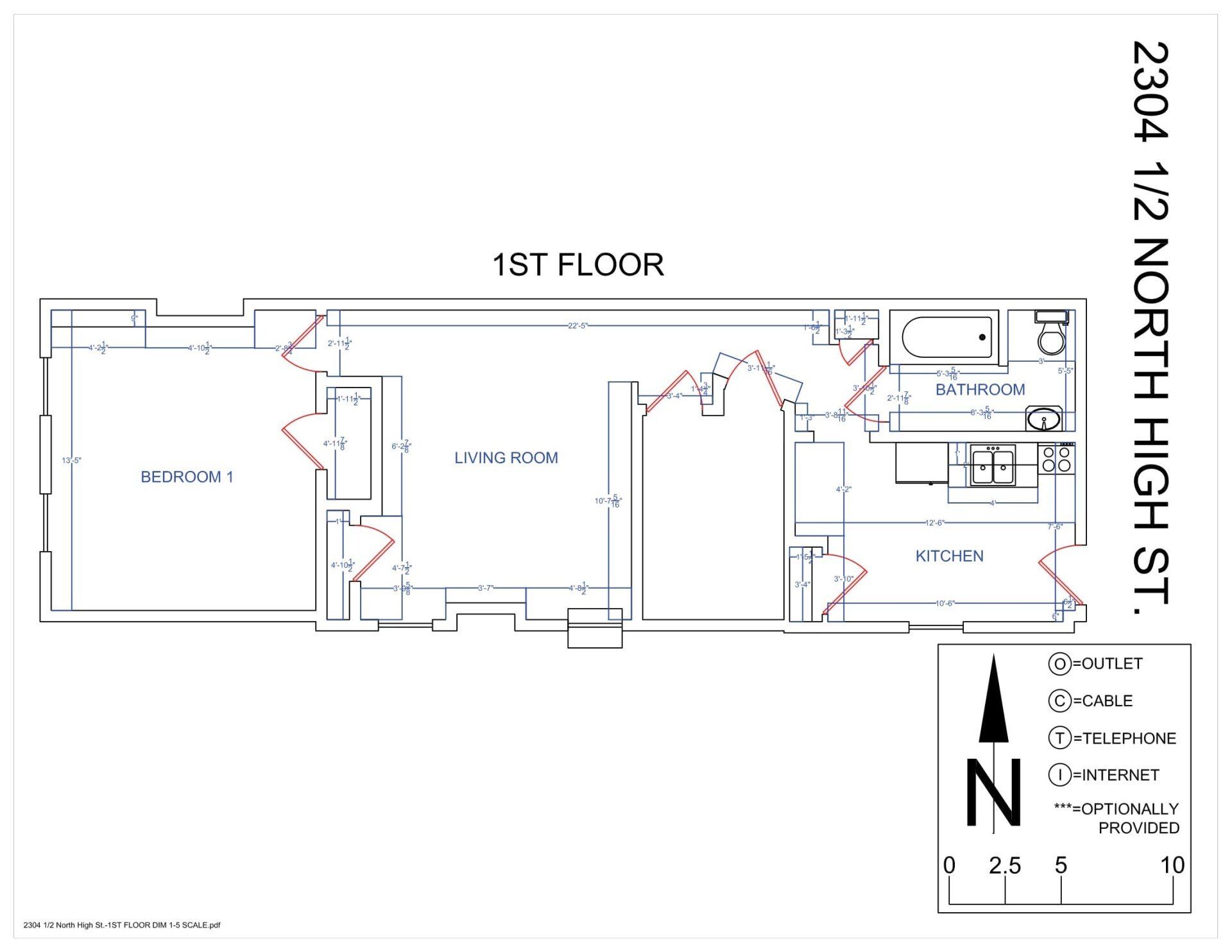 2304 1/2 -2306 1/2 N. High St.- Floor Plan 01
