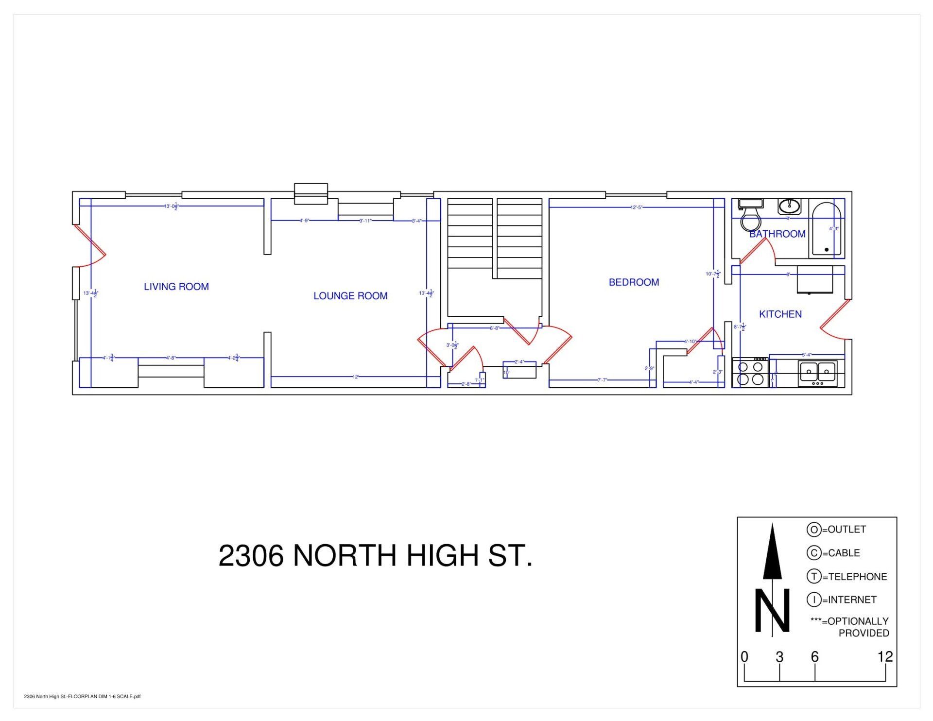 2304-2306 N. High St floorplan