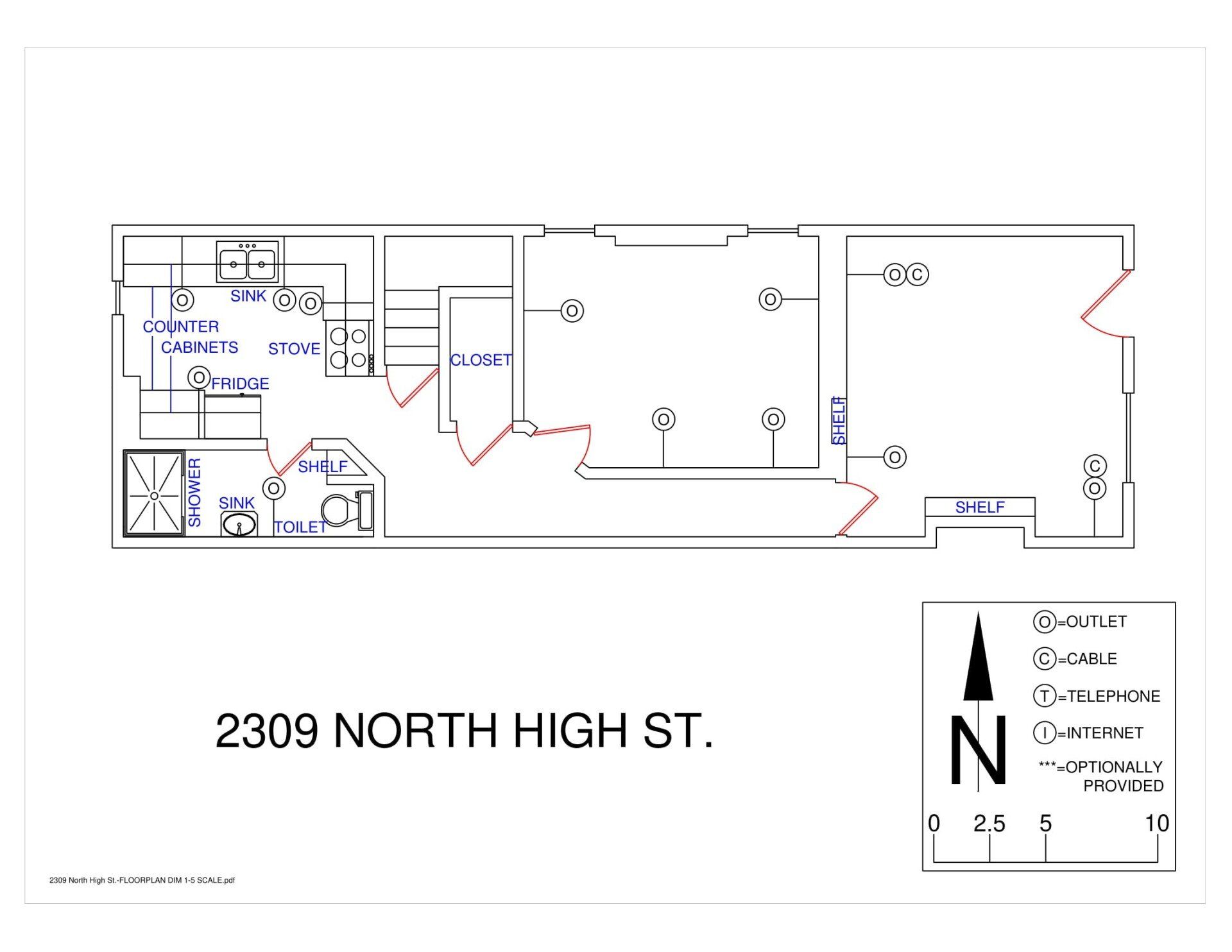 2309 N. High St floorplan