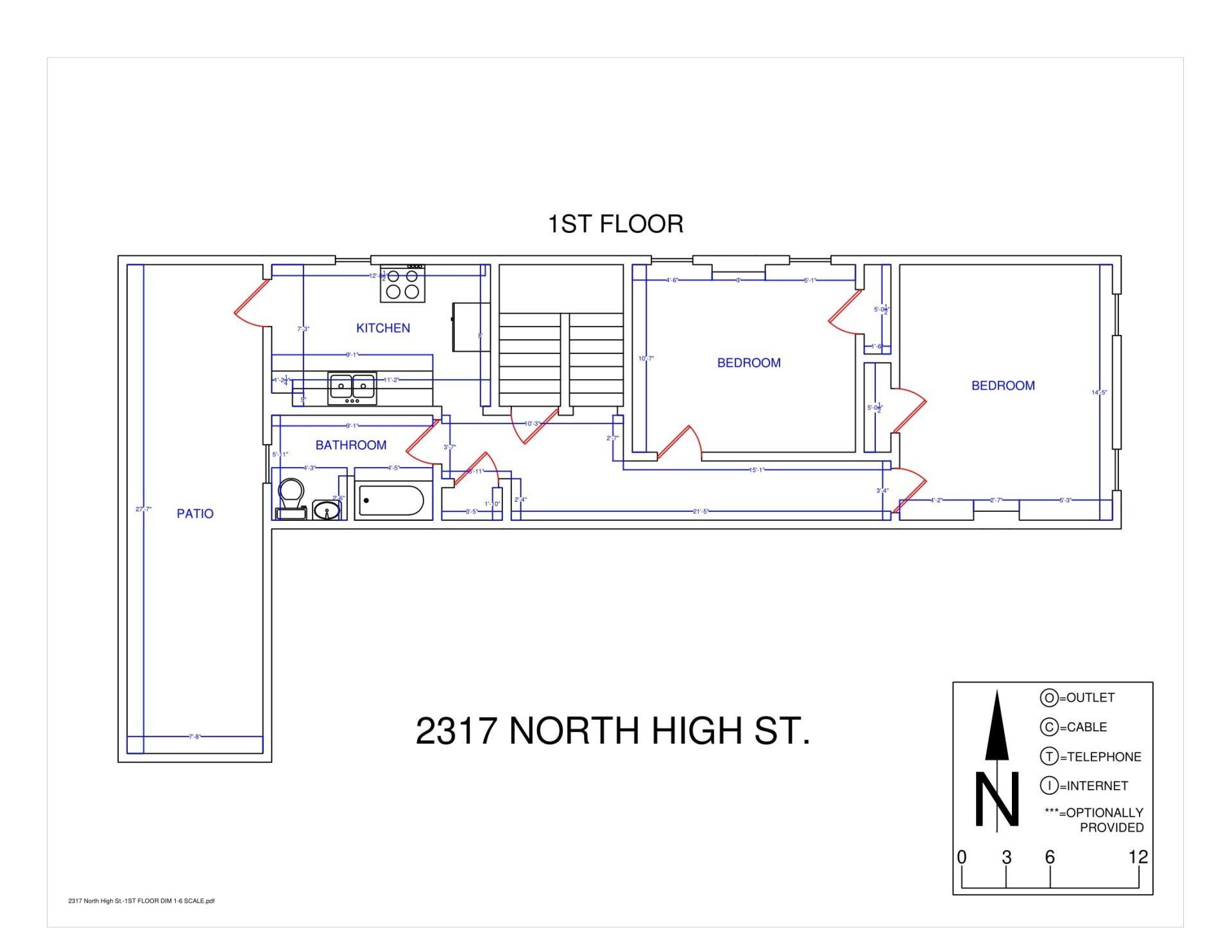 2311& 2317 N. High St.- Floor Plan 01