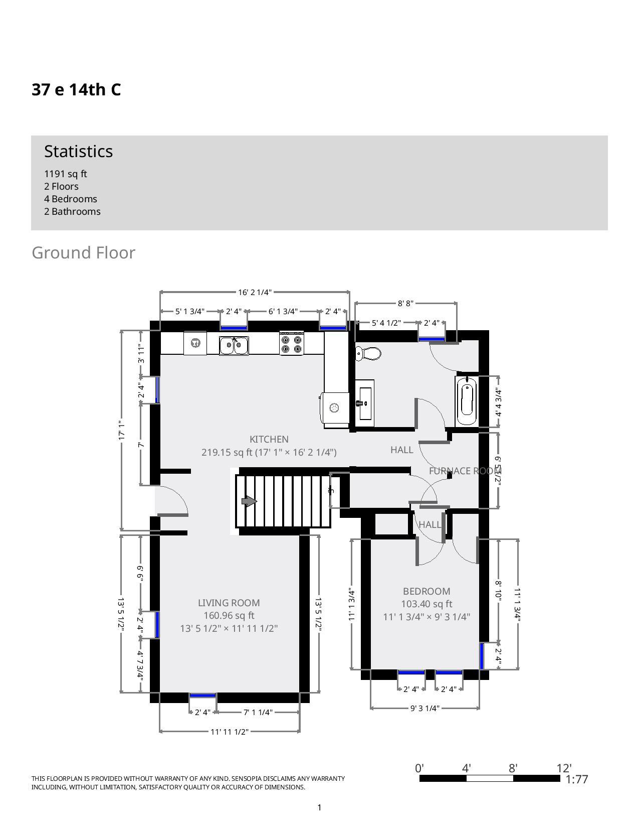 37 E. 14th Ave Apt. C floorplan