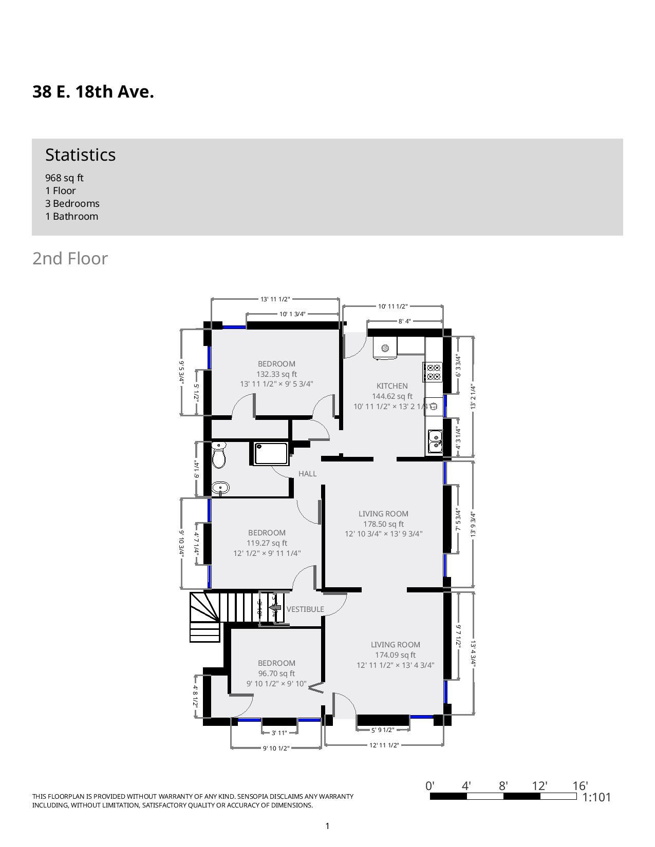 38-40 E. 18th Ave floorplan