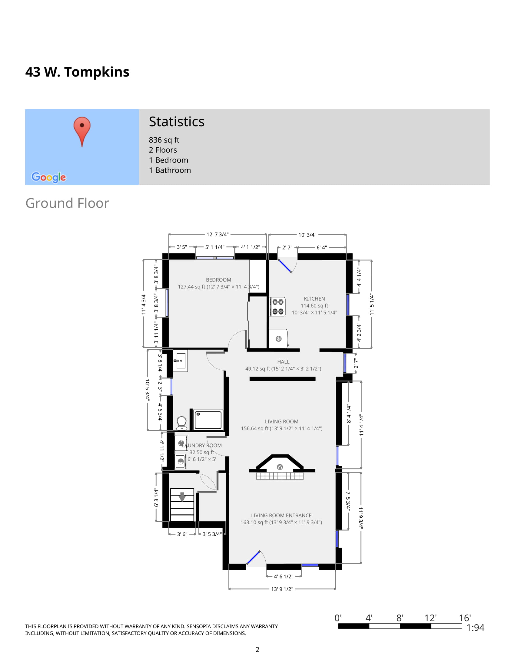 41-43 W. Tompkins floor plan 1