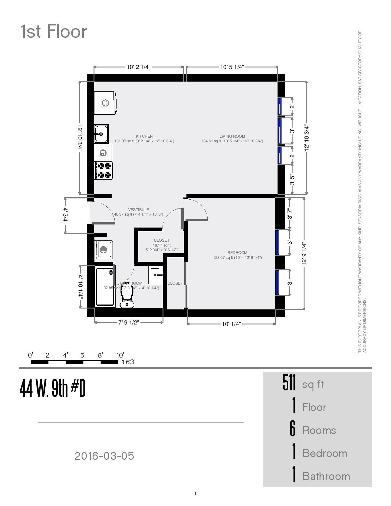 44 W. 9th Ave. floor plan 1