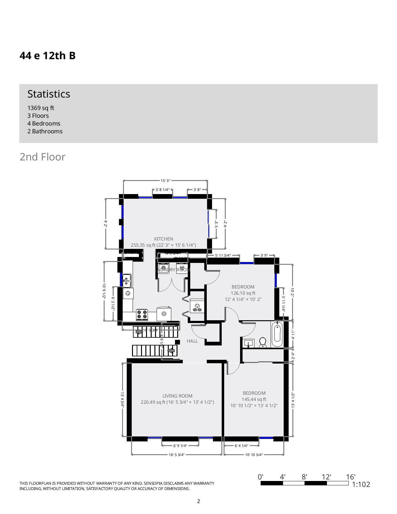 44 E. 12th Ave Apt. B floorplan 2