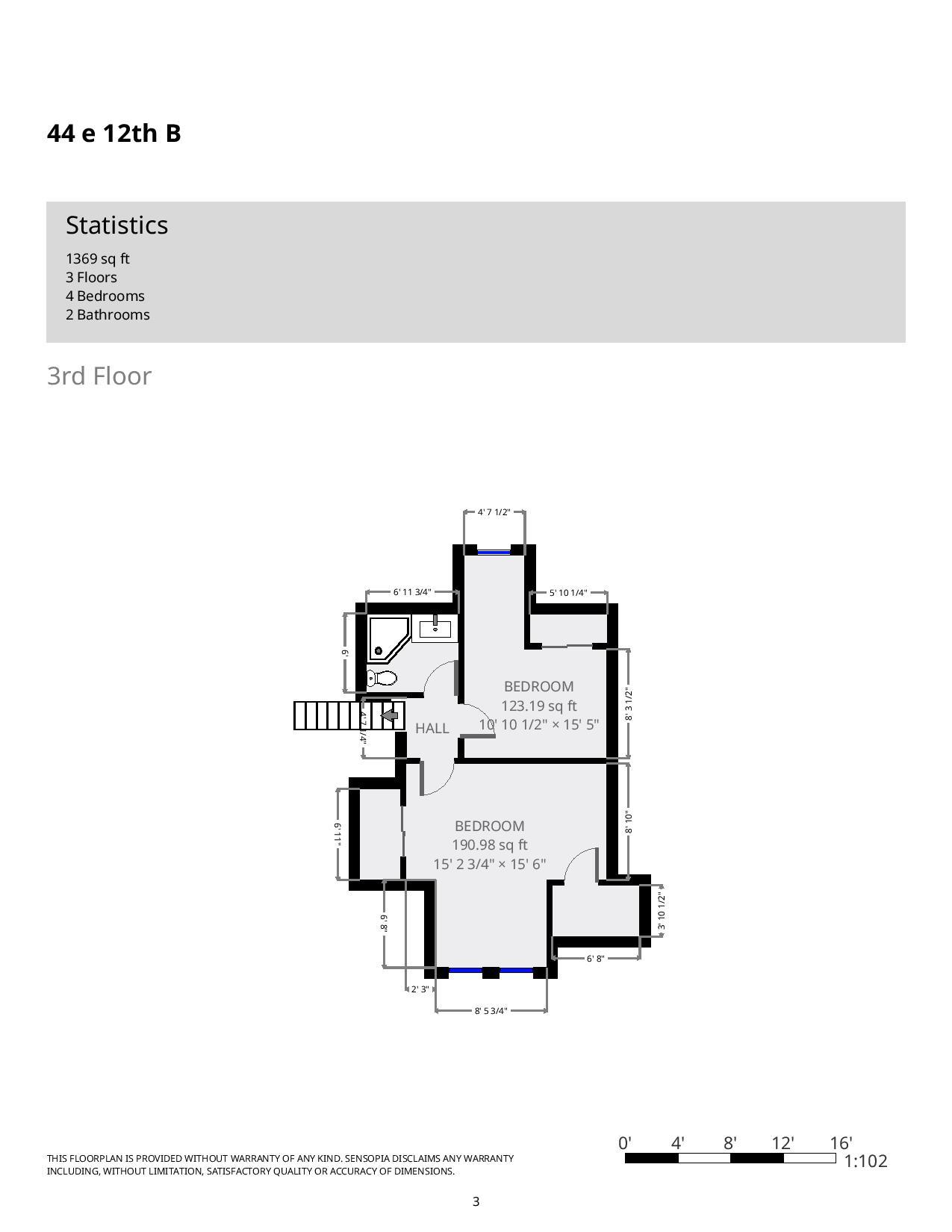 44 E. 12th Ave Apt. B floorplan