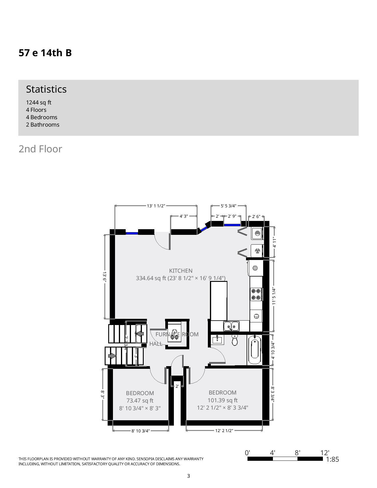 57 E. 14th Ave Apt. B floorplan