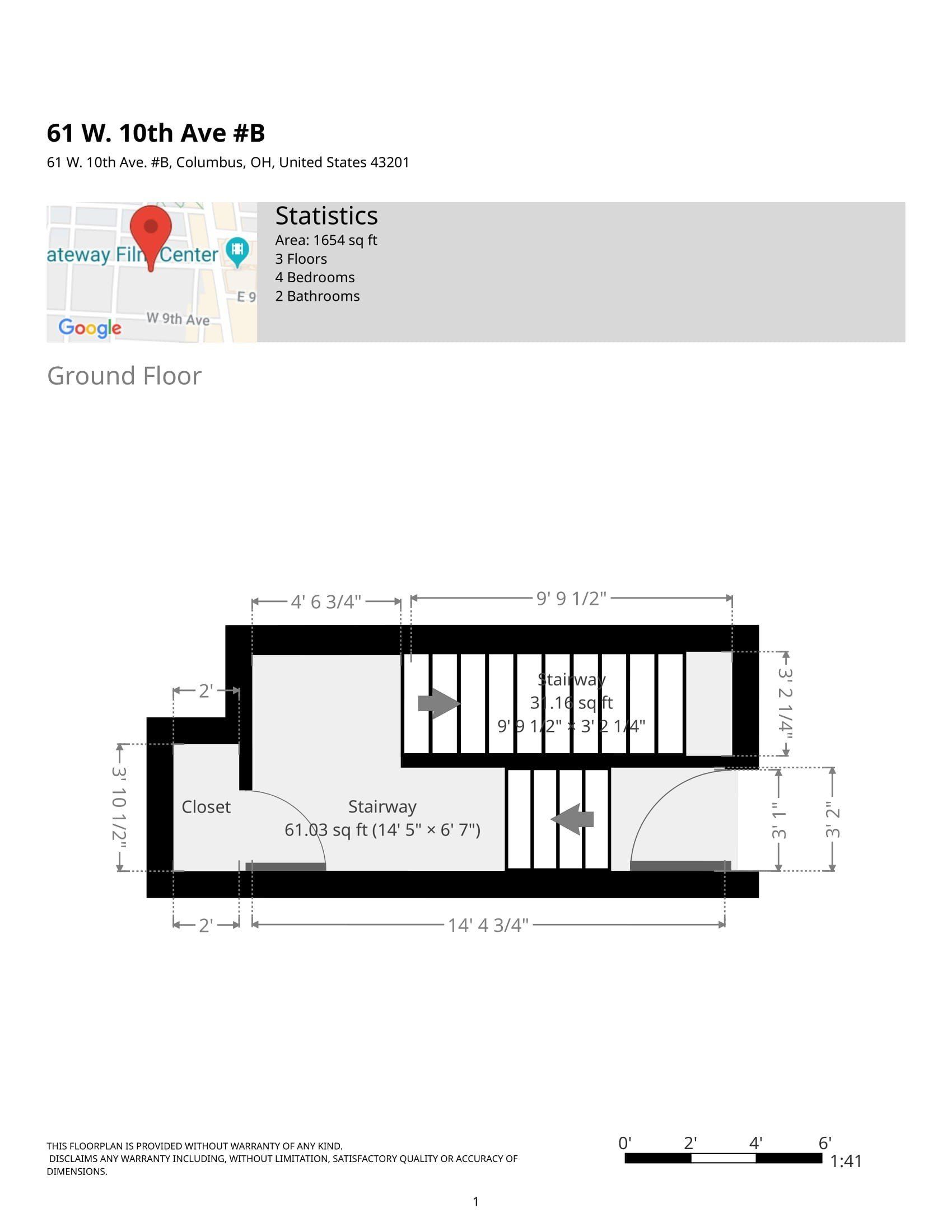61 W. 10th Ave Apt. B floorplan 3