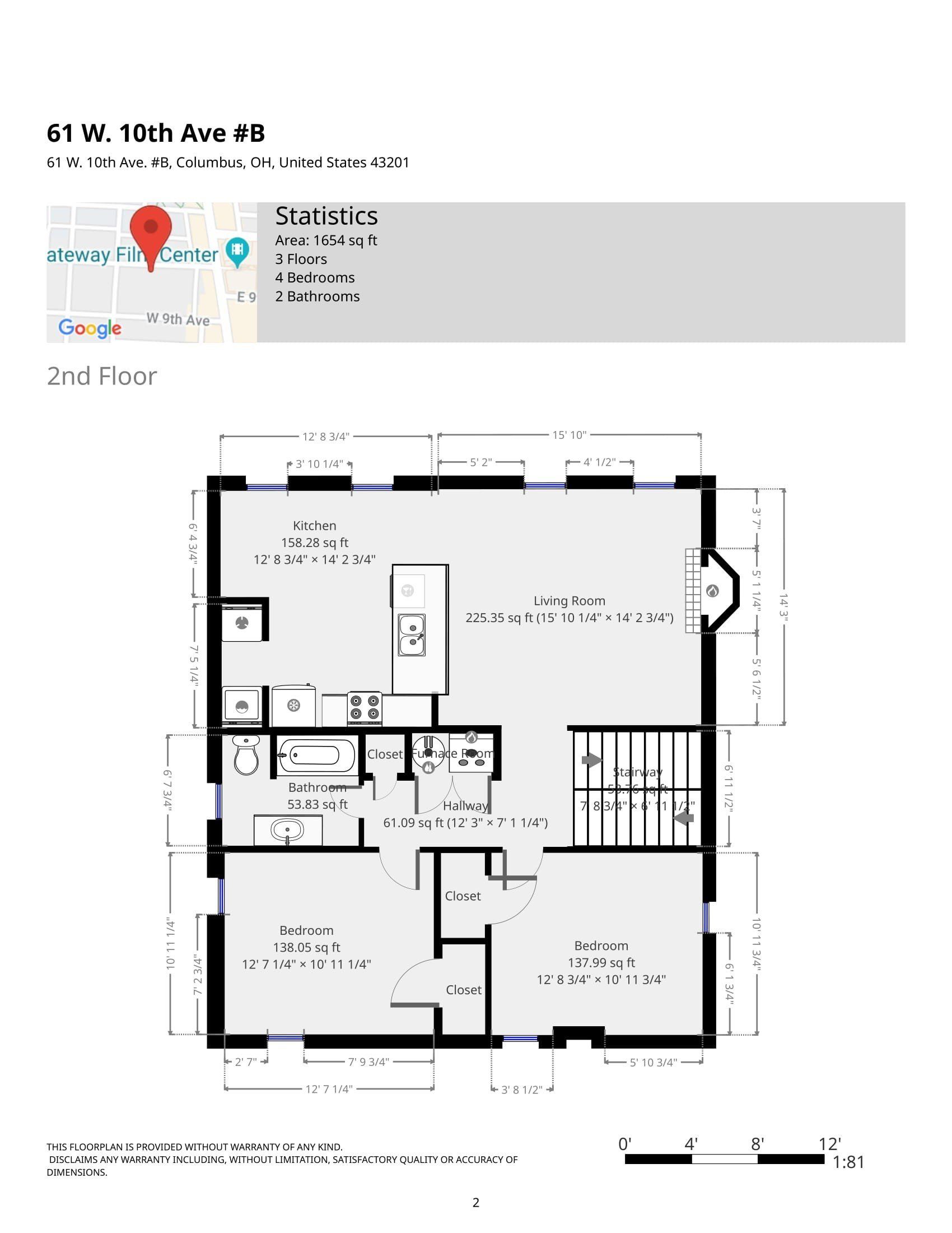61 W. 10th Ave Apt. B floorplan 2