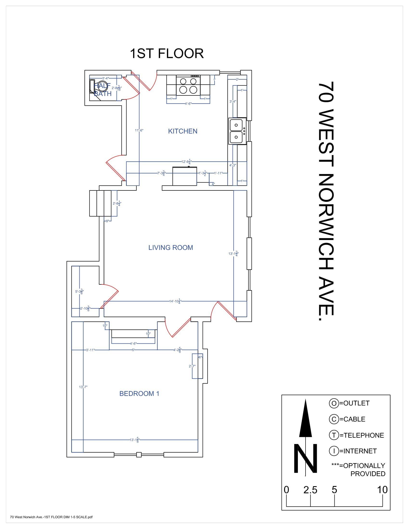 70 W. Norwich Ave floorplan