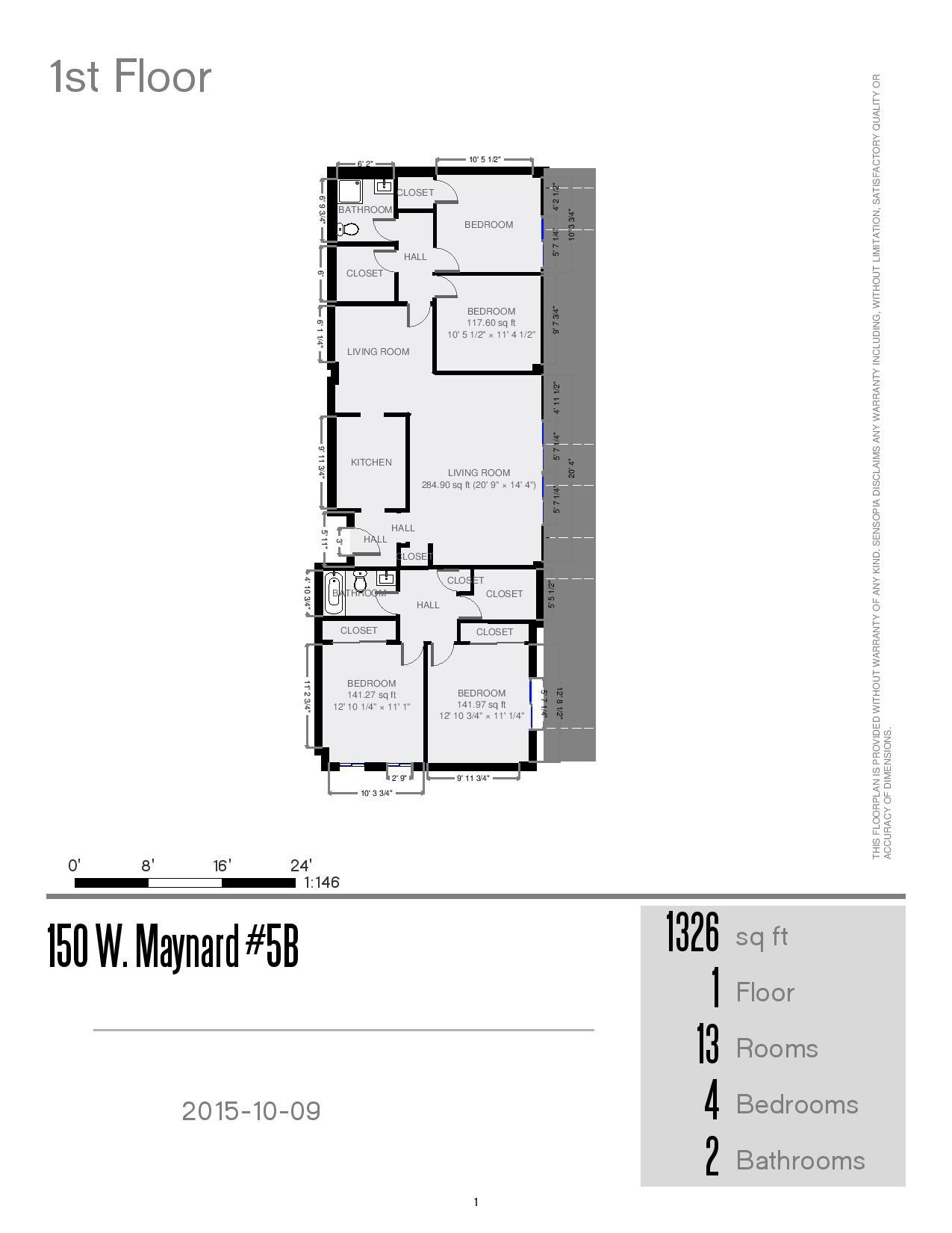 150-161 W. Maynard (Flats)- Floor Plan 01