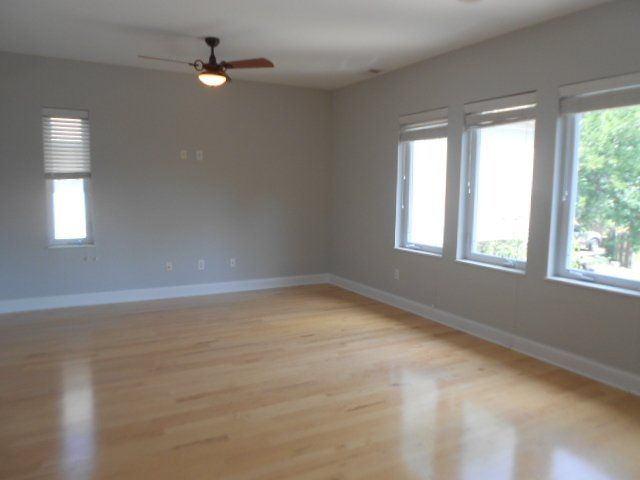 living room with windows