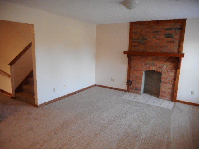 living room with fireplace