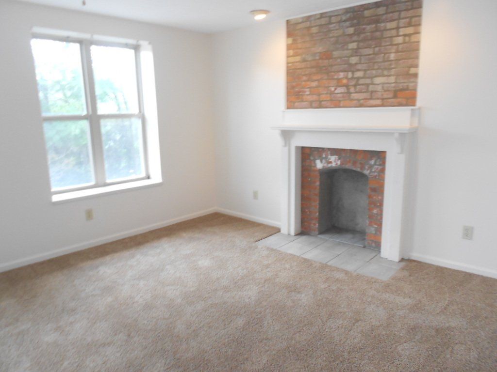 living room with fireplace