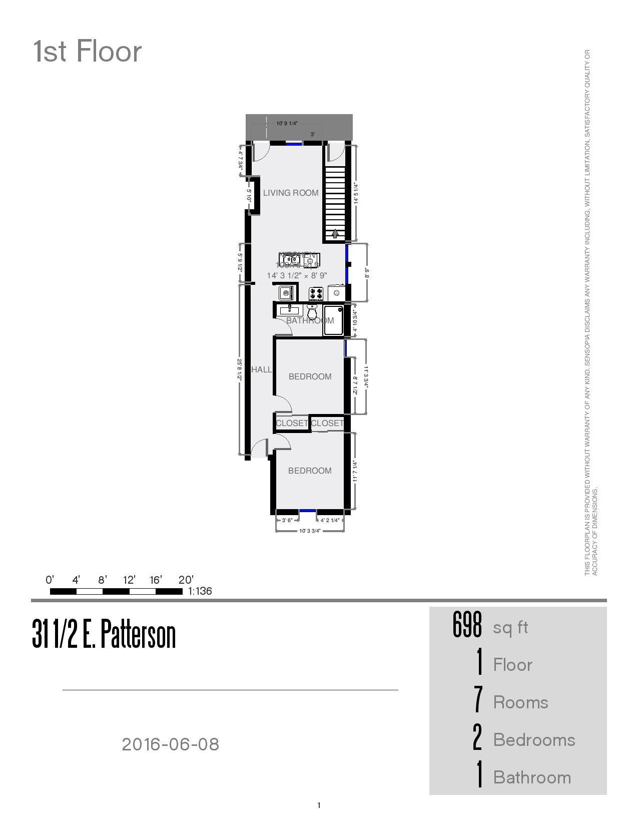 29-31-e-patterson-ave- Floor plan upper units