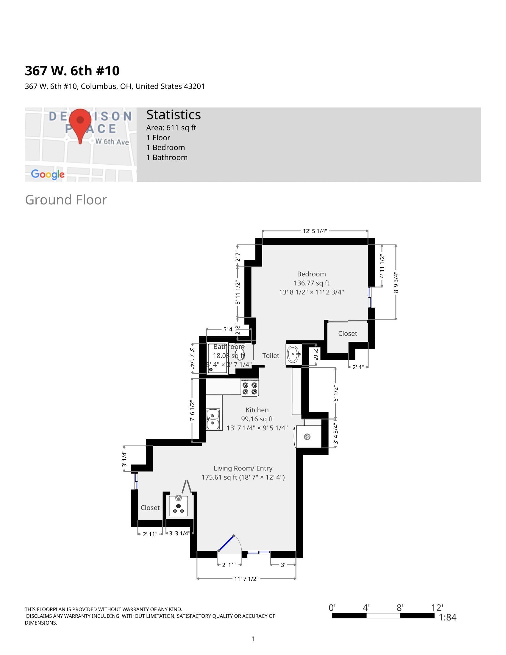 367 W. 6th Ave. #10 floorplan