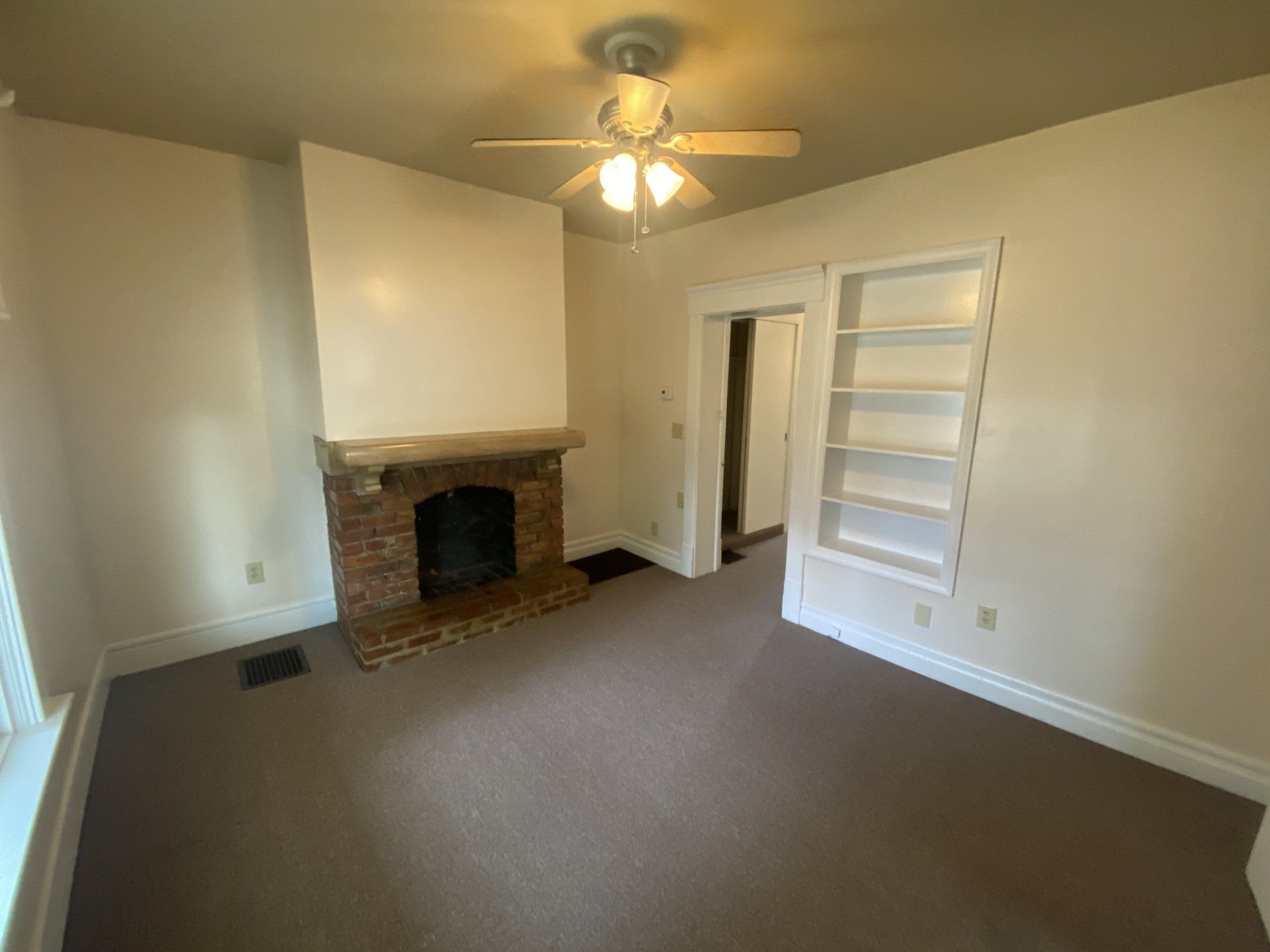 living room with fireplace