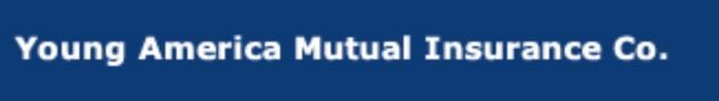 Young America Mutual Insurance Co. logo in white text on a blue background.