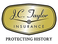 J.C. Taylor Insurance logo: Gold and black emblem with text 