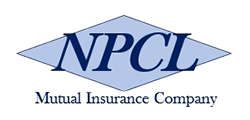 Logo for NPCL Mutual Insurance Company: Blue diamond shape with dark blue letters 