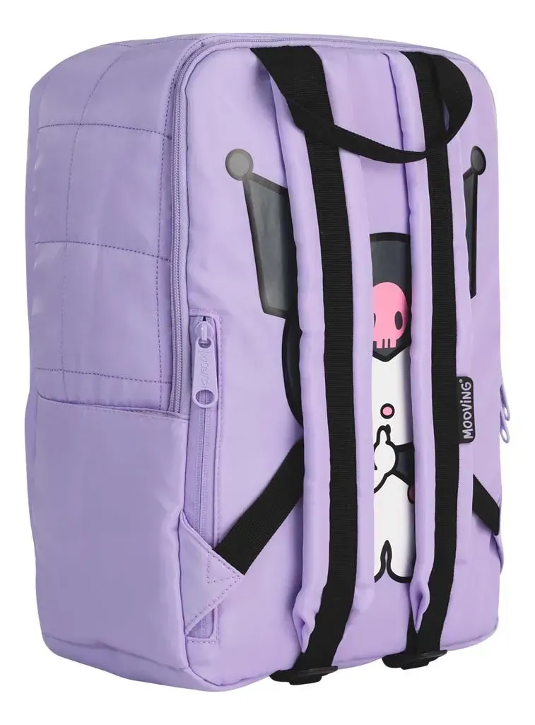 Mochila Mooving Kuromi Lila 17 Urbana Escolar Reforzada Lila Liso