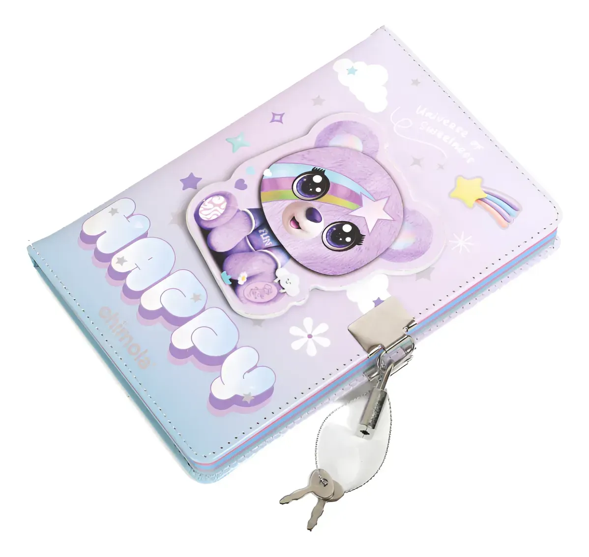 Libreta Chimola Pu Play Bear Con Candado