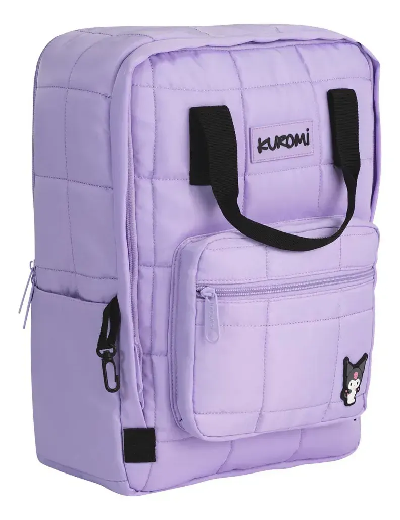 Mochila Mooving Kuromi Lila 17 Urbana Escolar Reforzada Lila Liso