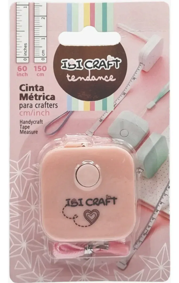 Mini Cinta Métrica 1,5 Metros Ibi Craft Tendance Rosa