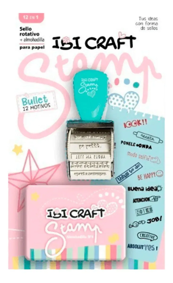 Sello Rotativo Ibi Craft  Plástico 12 Motivos