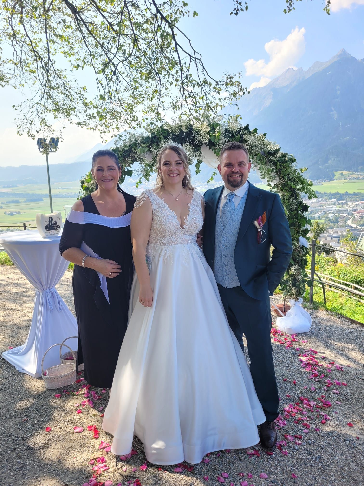 Traurringe in der Handfläche