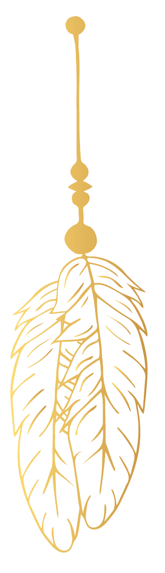 goldene Feder hängend