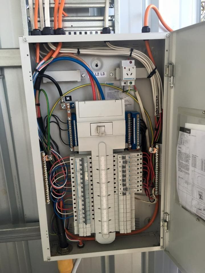 A Electrical Box With a Lot of Wires Coming Out of It — Himec Electrical In Withcott, QLD