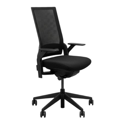 Refurbished Senator Ecoflex mesh task chair in black
