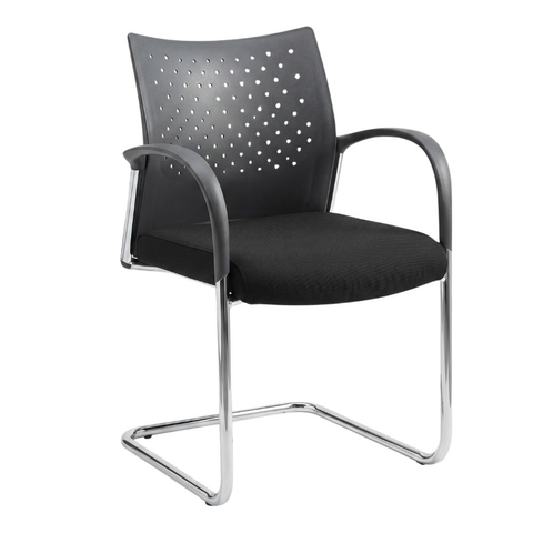 Refurbished Senator Trillipse cantilever meeting chair in black