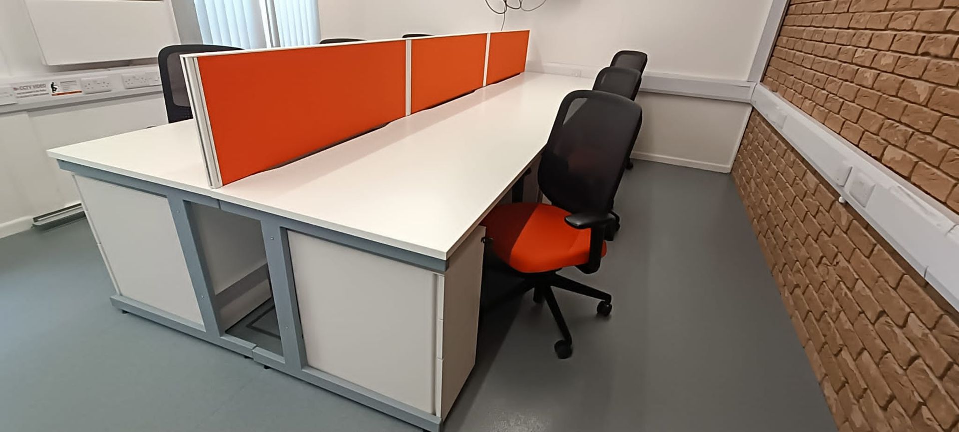 The office furniture in this photo is all refurbished used office furniture made to Fresh Waste Services requirements