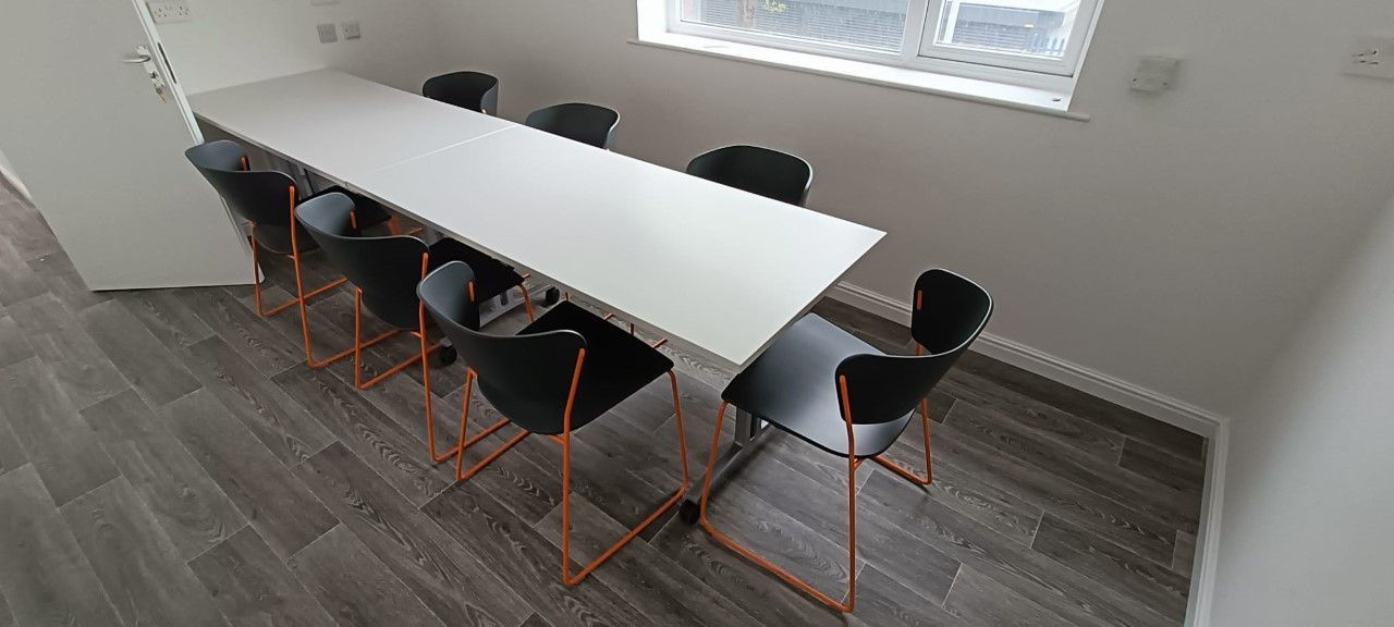 The office furniture in this photo is all refurbished used office furniture made to Fresh Waste Services requirements