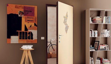 Porta blindata color panna