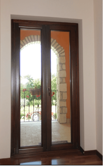 Porta finestra di sicurezza con inferriate