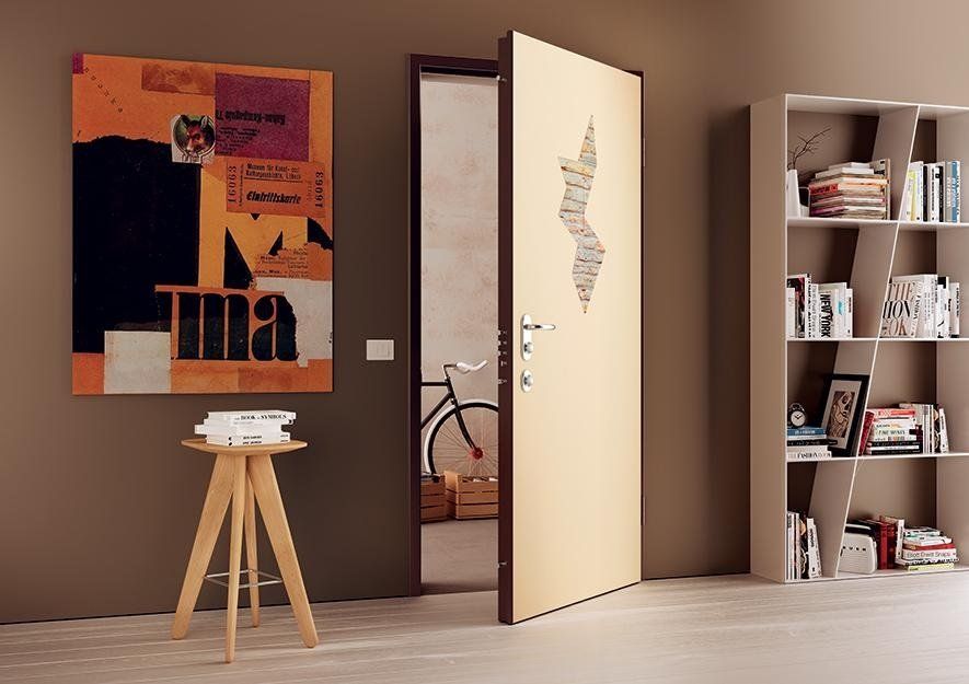 Porta blindata color crema