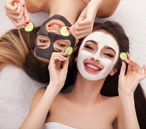 Friends Relaxing With Facial Masks — Skin Conditions In The Entrance, NSW