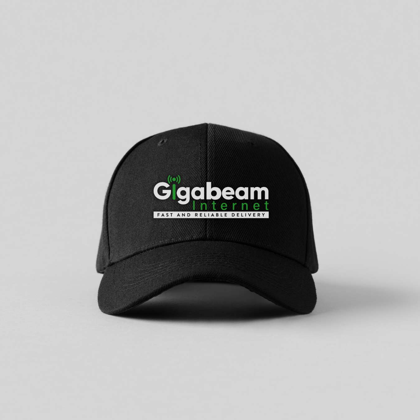 Black baseball cap with 