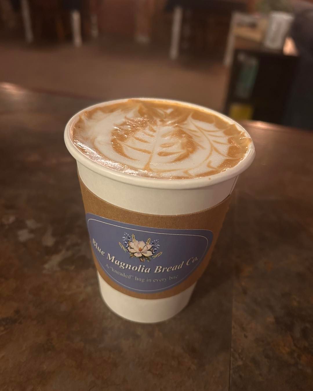 A cup of coffee from the magnolia roast co.