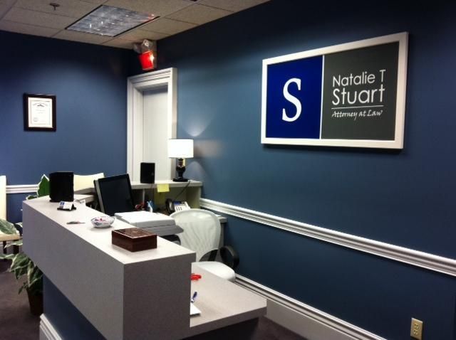 A reception area for natalie stuart attorney at law